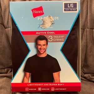 Men’s three pack premium active cool crew T-shirts